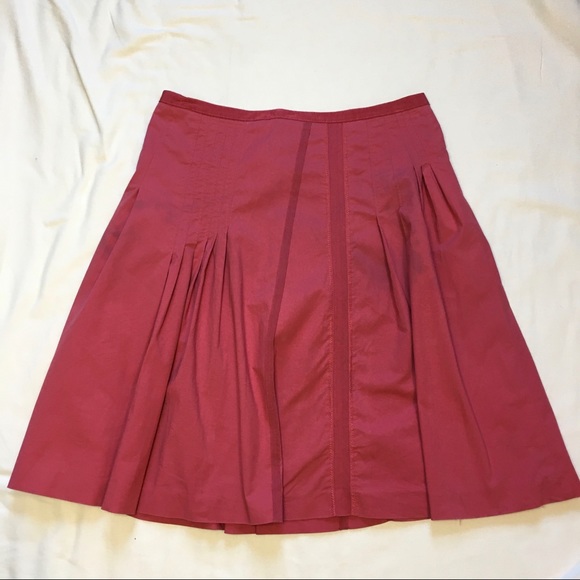2000s Elevenses Anthropologie Pink Pleated Midi Skirt, 6 - Picture 6 of 14